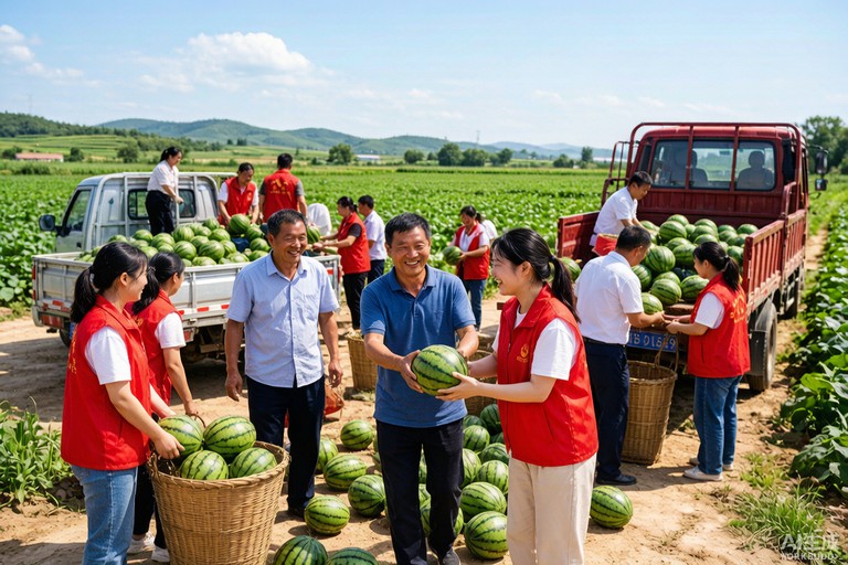 河南周口扶沟、开封等地西瓜集中滞销 浙江多地接力助销纾困