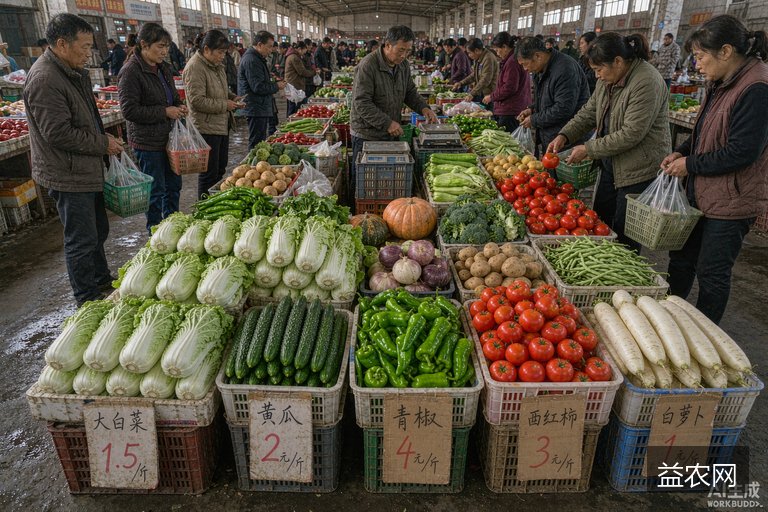 秋茬蔬菜集中上市 多地菜价连续四周回落