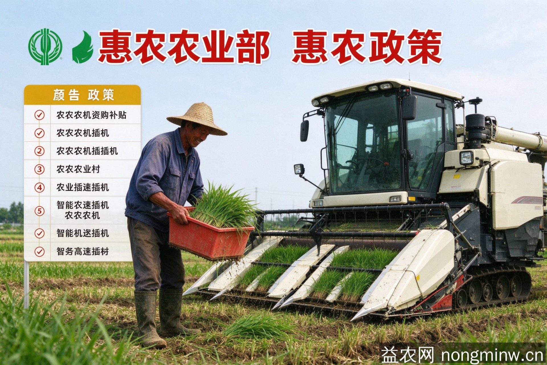 农业农村部发布2026强农惠农政策清单 农机购置补贴重点支持高性能播种机智能插秧机大型智能收割机